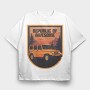 Retro Sunset Outroad Badge, Tricou Oversize Barbati (Unisex)