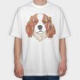 Cavalier King Charles Spaniel, Tricou Oversize Barbati (Unisex)