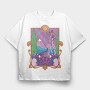 Retro Trippy Landscape, Tricou Oversize Barbati (Unisex)