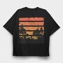 Retrosunset Woods, Tricou Oversize Barbati (Unisex)