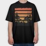 Retrosunset Woods, Tricou Oversize Barbati (Unisex)
