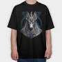 Anubis White, Tricou Oversize Barbati (Unisex)