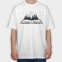 Mountain Book Landscape, Tricou Oversize Barbati (Unisex)