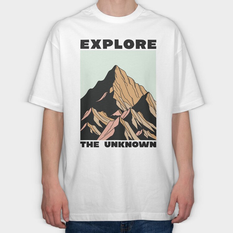Explore the Unknown, Tricou Oversize Barbati (Unisex)