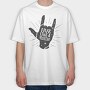 Rockstar Hand, Tricou Oversize Barbati (Unisex)