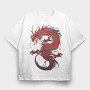 Chinese Dragon, Tricou Oversize Barbati (Unisex)