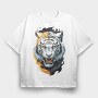 Tiger Fire, Tricou Oversize Barbati (Unisex)