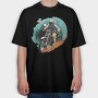 Astronaut Motorbike, Tricou Oversize Barbati (Unisex)