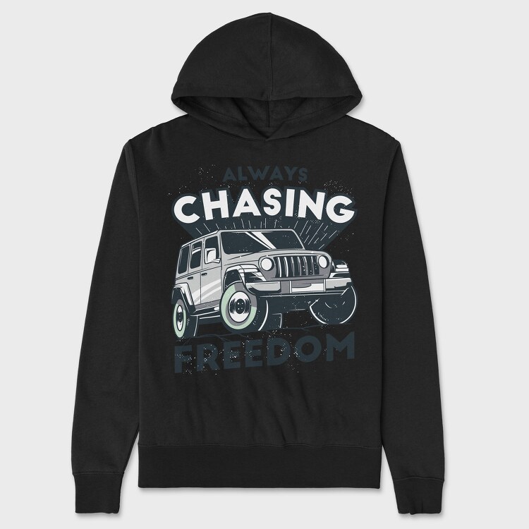 Always Chasing Freedom, Hanorac Oversize Barbati (Unisex)