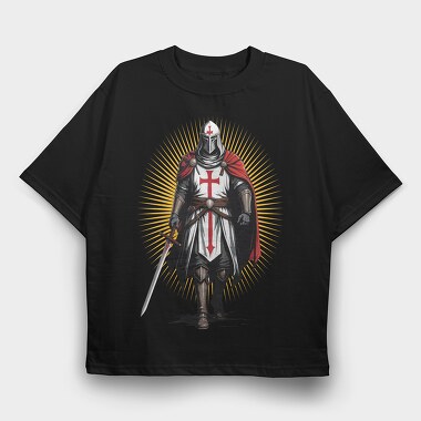 Christian Templar, Tricou Oversize Barbati (Unisex)