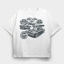 Musclecars, Tricou Oversize Barbati (Unisex)