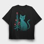 Christmas Cat Flat, Tricou Oversize Barbati (Unisex)