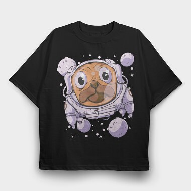 Astropug, Tricou Oversize Barbati (Unisex)