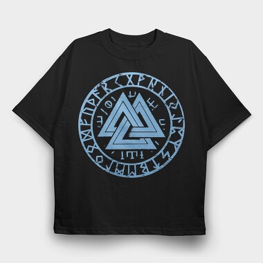Runes Viking Valknut, Tricou Oversize Barbati (Unisex)