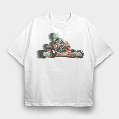 Fast Moving Kart, Tricou Oversize Barbati (Unisex)