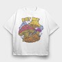 Mushrooms Eat Me, Tricou Oversize Barbati (Unisex)