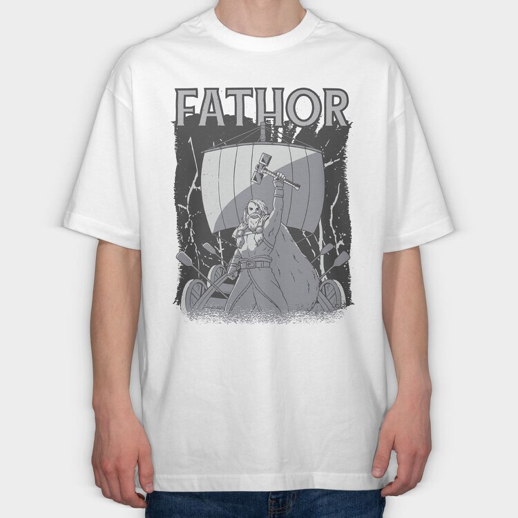 Fathor Viking, Tricou Oversize Barbati (Unisex)