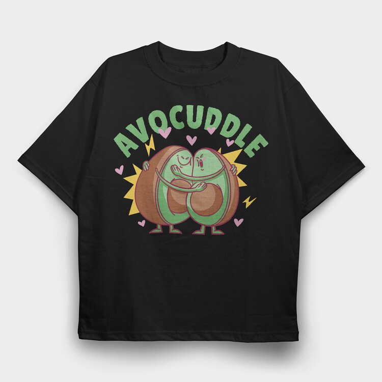 Avocuddle, Tricou Oversize Barbati (Unisex)