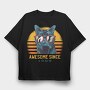 Awesome Cat Since, Tricou Oversize Barbati (Unisex)