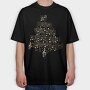 Music Christmas Tree, Tricou Oversize Barbati (Unisex)