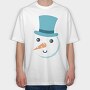 Christmas Snowman Faces 5, Tricou Oversize Barbati (Unisex)