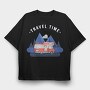 Travel Time Camper, Tricou Oversize Barbati (Unisex)
