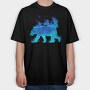 Fire Bear, Tricou Oversize Barbati (Unisex)