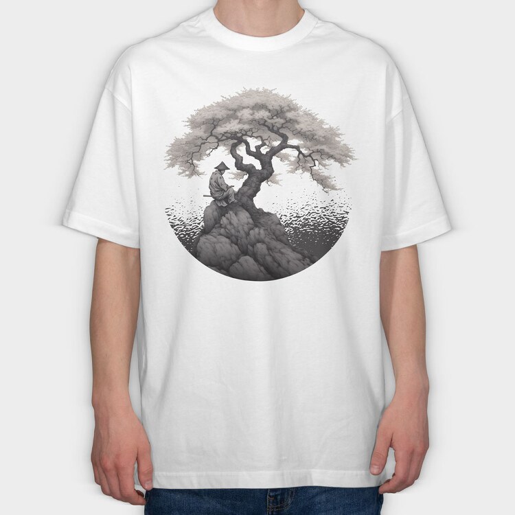 Sakura Tree, Tricou Oversize Barbati (Unisex)