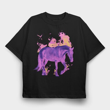 Fire Horse, Tricou Oversize Barbati (Unisex)