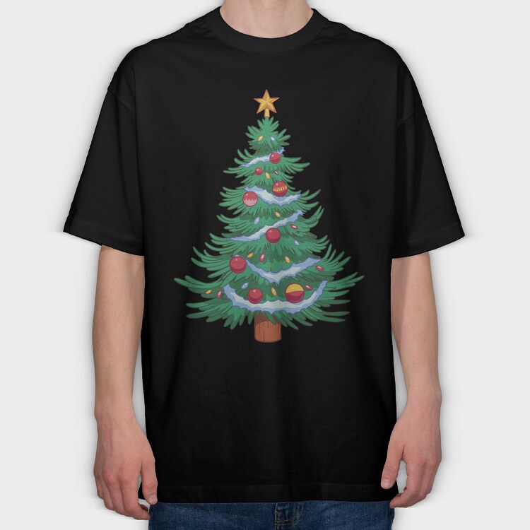 Christmas Tree Classic, Tricou Oversize Barbati (Unisex)