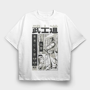 Samurai Bushido 1, Tricou Oversize Barbati (Unisex)