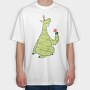Christmas Tree Llama, Tricou Oversize Barbati (Unisex)
