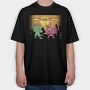 Chupacabra vs Mothman, Tricou Oversize Barbati (Unisex)