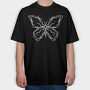 Barbered Wire Butterfly, Tricou Oversize Barbati (Unisex)