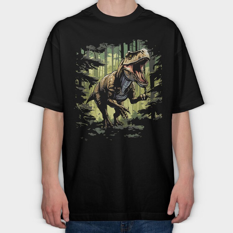 Trex Running Realistic, Tricou Oversize Barbati (Unisex)