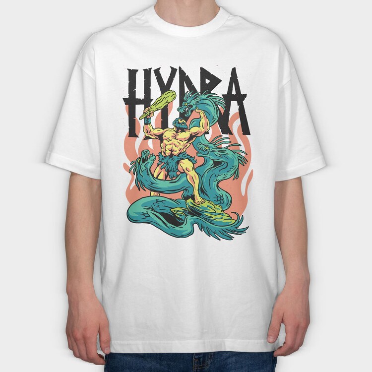 Mythology Hydra, Tricou Oversize Barbati (Unisex)