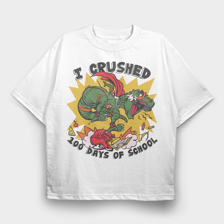 Trex School, Tricou Oversize Barbati (Unisex)