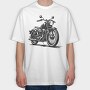 Classic Motorcycle, Tricou Oversize Barbati (Unisex)