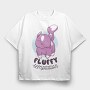 Fluffy Cat, Tricou Oversize Barbati (Unisex)