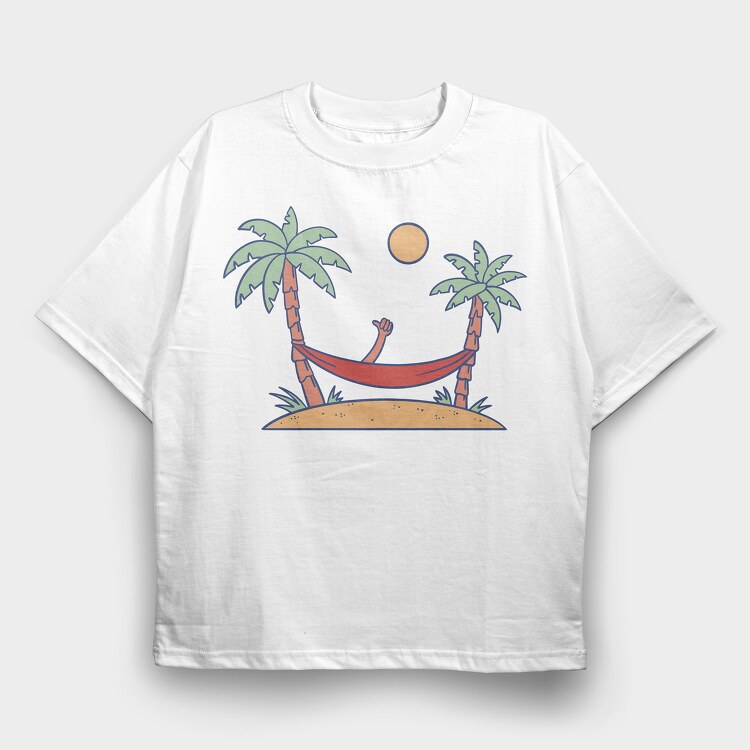 Beach Relax, Tricou Oversize Barbati (Unisex)