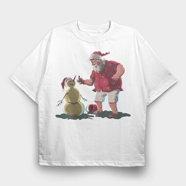 Santa Beach, Tricou Oversize Barbati (Unisex)
