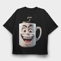 Coffe Crazy Screaming, Tricou Oversize Barbati (Unisex)