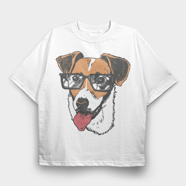 Jack Russell Terrier Sunglasses, Tricou Oversize Barbati (Unisex)