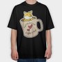 Coffee and Dogs, Tricou Oversize Barbati (Unisex)