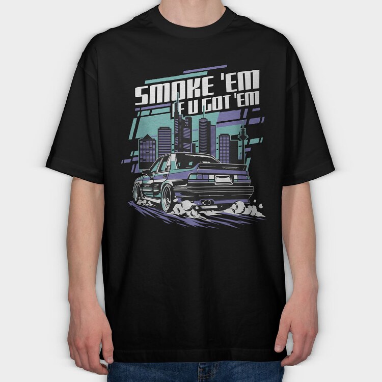 Tunning Car, Tricou Oversize Barbati (Unisex)