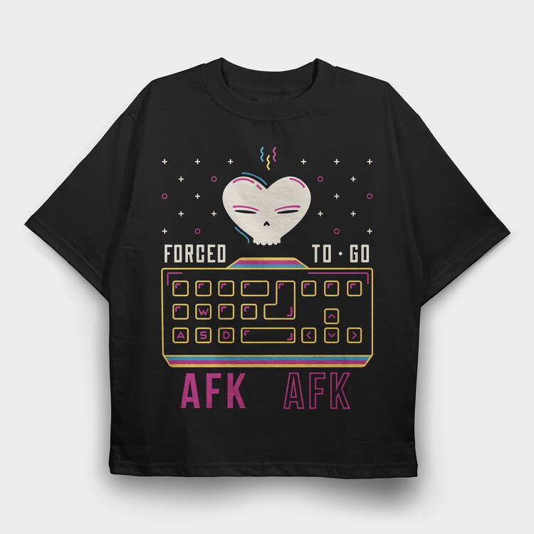 Forcet to Go Afk, Tricou Oversize Barbati (Unisex)