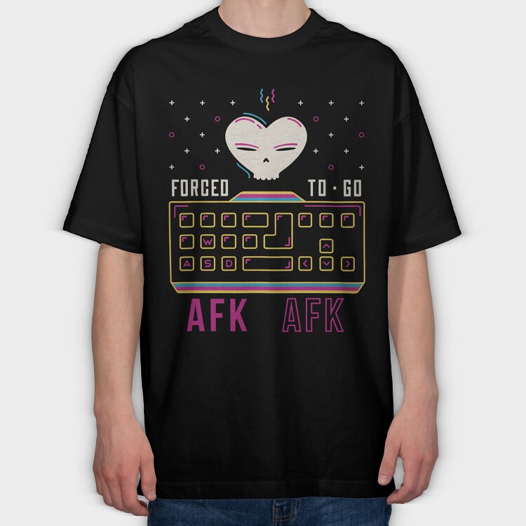 Forcet to Go Afk, Tricou Oversize Barbati (Unisex)