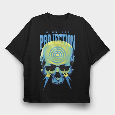 Negative Skull Circles, Tricou Oversize Barbati (Unisex)