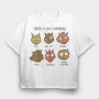 Coffee Cats, Tricou Oversize Barbati (Unisex)
