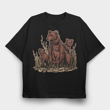 Bear Cubs, Tricou Oversize Barbati (Unisex)